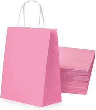 30 Pcs Light Blue Paper Gift Bags 15 x 8 x 21cm, 5.9 x 3.1 x 8.2 inches , Gift Bags Medium Size, Kraft Paper Bags with Handles Bulk Wedding Party Favor Bags, Kraft Bags, Grocery Shopping Bags, Retail Merchandise Bags Gift Sacks
