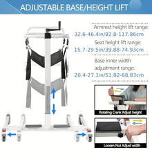 Patient Lift Transfer Chair, Patient Lift for Home Portable car Lift Transfer Lift Wheelchair, Transfer Lift Aid for Elderly/Disabled, Bedside Commode Transport Chair (white)