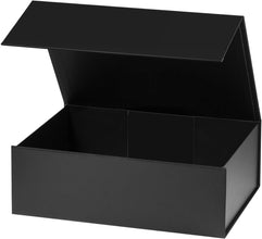Elegance Unleashed: 2PCS Black Gift Box for Presents - Bridesmaid Proposal Box with Magnetic Closure, Making Every Gift Special (Black,33 * 25 * 12)