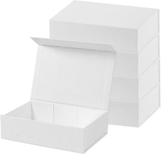 5Pcs Black Gift Box Extravaganza, Ideal Present Box with Lids for Weddings, Birthdays, and Cherished Keepsakes - Magnetic Closure (Black,28 * 20 * 9,5PCS)
