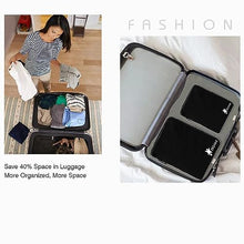 Compression Packing Cubes for Suitcase (black orange 8pcs)