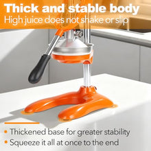 Manual Citrus Juicer - Handheld Orange Juice Squeezer, Durable Cast-Iron Lemon Squeezer - Heavy-Duty, Easy-to-Clean - Sturdy Manual Citrus Press & Orange Squeezer (orange02)