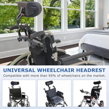 Wheelchair Headrest Adjustable Breathable Wheelchairs Neck Support Head Pillow Portable Seat Back Cushion Pillow Head Padding Wheelchair Headrest Backrest for Universal Lightweight Wheelchairs (black)