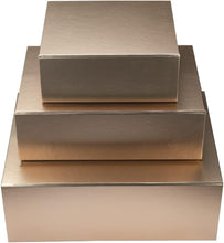 Gift Box with Lid, Collapsible Bridesmaid Proposal Box with Magnetic, Sturdy Storage Box for Birthdays, Weddings, Father's Day, Christmas (Rose Gold, 20 x 18 x 8cm,8 x 7.1 x 3.2 inchs)