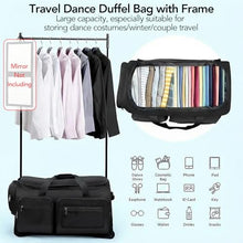 Dance Bag with Garment Rack Dance Competition Travel Duffle Bag - Quick Privacy Changing Station, Easy Assembly, Ultra-Light Collection, Wear-Resistant for Dancers Livestreamer Athletes ﻿ (Black)