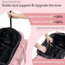 Dance Bag with Garment Rack Dance Competition Bag Rolling Dance Bag- Quick Privacy Changing Station, Easy Assembly, Ultra-Light Collection, Wear-Resistant for Dancers Livestreamer Athletes ﻿ (Pink)