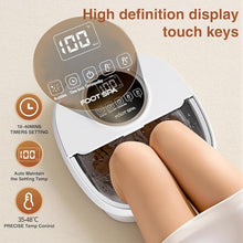 Collapsible Foot Spa Machine with Heat Foot Spa Bath Touch Screen, Heat-Maintaining, Massage Rollers, Bubble Massage, Foot Pedicure Kit, Pedicure Foot Spa Bath Massager (pearl white)