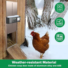 Automatic Chicken Coop Door Solar Powered with Timer Anti-Pinch Design Light Sensor Setting Remote Control Electric Duck Coop Door Solar Panel USB to DC Cable Various (brown01)
