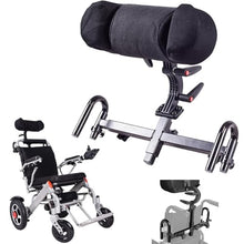 Wheelchair Headrest Adjustable Breathable Wheelchairs Neck Support Head Pillow Portable Seat Back Cushion Pillow Head Padding Wheelchair Headrest Backrest for Universal Lightweight Wheelchairs (black)