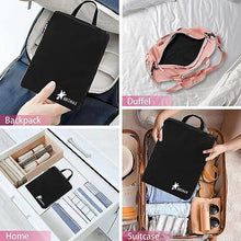 Compression Packing Cubes for Suitcase (black orange 8pcs)