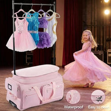 Dance Bag with Garment Rack Dance Competition Travel Duffle Bag - Quick Privacy Changing Station, Easy Assembly, Ultra-Light Collection, Wear-Resistant for Dancers Livestreamer Athletes ﻿ (Black)