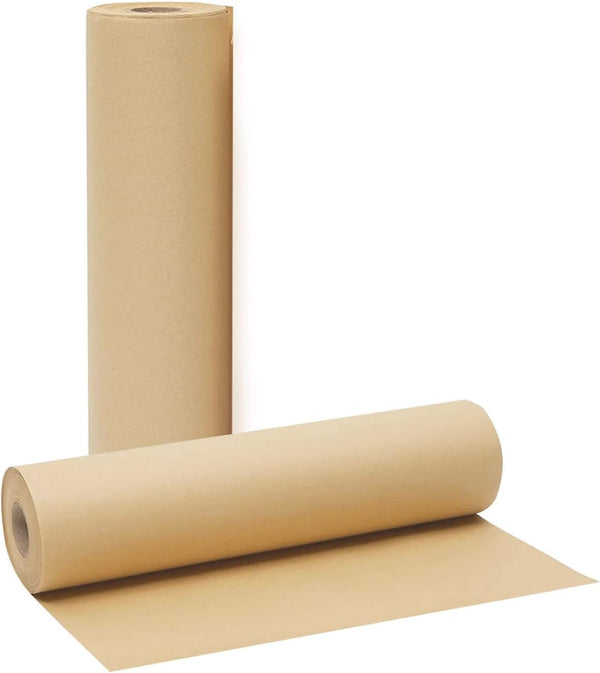 Brown Kraft Paper Roll - Ideal for Packing Moving Gift Wrapping Postal Shipping Crafts Bulletin Boards Floor Covering Table Runner Easel Paper roll of Paper for Kids Art 23.6" x 1181.1"/60cm x 30m