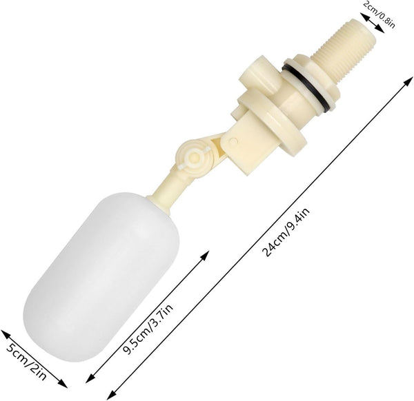 2 Pack Automatic Float Valve for Water Troughs Stainless Steel Water Level Control for Goat Water Float Valve Float Switch Automatic Water Shut Off Valve with Adjustable Arm High-Pressure Resistance