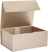Gift Box with Lid, Collapsible Bridesmaid Proposal Box with Magnetic, Sturdy Storage Box for Birthdays, Weddings, Father's Day, Christmas (Black, 20 x 18 x 8cm,8 x 7.1 x 3.2 inchs)