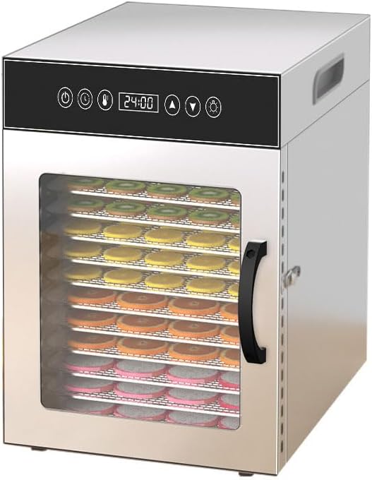 Food Dehydrator Machine 12 Stainless Steel Trays Dehydrators for Food and Jerky, Herbs, Fruit, Dehydrator Machine with Digital Timer and Temperature Control, Overheat Protection (12 trays)
