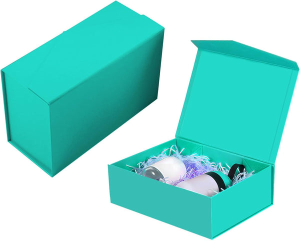 Chic Turquoise for Earrings, Necklaces, and Special Gifts. 2Pcs Bridesmaid Proposal Box, Cute Box, Magnetic Gift Box, Elevate Your Gifting Experience - (Turquoise, 23x15x10cm)
