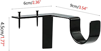 Black Tap Bracket - No Drill Curtain Rod Bracket 1