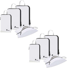 Compression Packing Cubes for Suitcase (white black 8pcs)