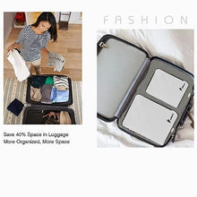 Compression Packing Cubes for Suitcase (white black 8pcs)