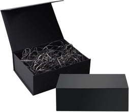 Elegance Unleashed: 2PCS Black Gift Box for Presents - Bridesmaid Proposal Box with Magnetic Closure, Making Every Gift Special (Black,33 * 25 * 12)