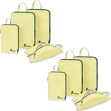 Compression Packing Cubes for Suitcase (yellow 8pcs)