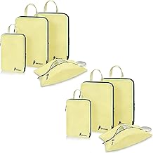 Compression Packing Cubes for Suitcase (yellow 8pcs)