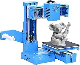 Mini 3D Printer Desktop Printing Machine - DIY 3D Printers - 100x100x100mm Print Size Removable Platform One-Key Printing with TF Card PLA Sample Filament for Beginners Household Education (Blue)