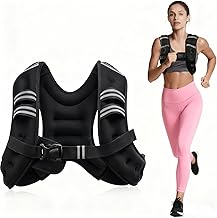Weighted Vest for Men and Woman 3KG/5KG/8KG/10KG Weight Vest with Reflective Stripe for Workout, Strength Training, Running, Fitness, Muscle Building, Weight Loss, Weightlifting