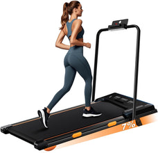 Incline Walking Pad Treadmill Walking Pad 300 Lbs Under Desk Treadmill with Incline Portable Compact Treadmills for Home Office with LED Display