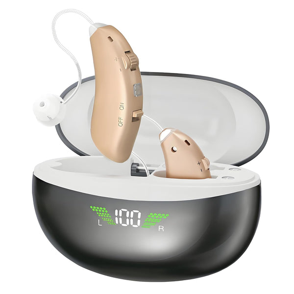 Hearing Aids Wireless Rechargeable Heaing Aids for Seniors with Noise Cancelling, Digital Hearing Aids in The Ear Hearing for Hearing Loss