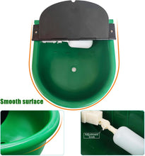 Automatic Livestock Waterer Durable Plastic Bowl Easy-Clean Drain Hole,Horse Trough Self Filling Dog Water Bowl with 2 Float Valve 59 inch Stainless Pipe for Dogs Horses Goats Pigs