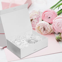 2pcs Premium White Bridesmaid Gift Box with Ribbon: Magnetic Gift Box, Gift Boxes for Presents, Keepsake Box, Small Gift Box, Bridesmaid Proposal Box, White Boxes for Gifts(White, 23x17x7cm)