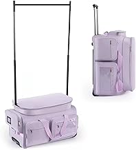 Dance Bag with Garment Rack Dance Competition Travel Duffle Bag - Quick Privacy Changing Station, Easy Assembly, Ultra-Light Collection, Wear-Resistant for Dancers Livestreamer Athletes ﻿ (Purple)