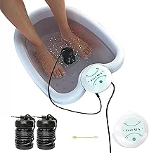Ionic Foot Bath Detox Machine Upgrade Portable Ionic Foot Spa Bath with the array for Home Use Detox Foot Bath Negative Hydrogen System for Home Salon Spa (with 2 arrays)