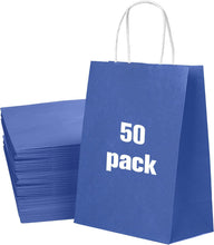 50 Pack Small Rose Red Paper Gift Bags with Handles, Great for Valentine's Day Party Favors Crafts Bulk Gift Bags Rose Red Kraft Bags Small Rose Red Gift Bags, 15x8x21cm, 5.9