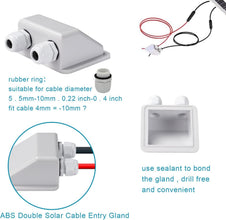 Solar Panel Mounting Brackets,ABS Drill-Free Corner Bracket Support Kit for Solar Panels of RV,Caravans,Vehicles, Camper Vans,Sheds,Garages,Deck of Boats(Corner Bracket,Side Bracket,Cable Entry Gland)