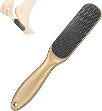 Foot File Foot Callus Remover, Double Sided Pedicure Tools for Feet Dead Skin, Dual Use of Dry and Wet, Professional Hygienic Foot Scrubber to Achieve Smooth, Silky Feet - Accessories suitable for foot soaking massager buckets (golden)