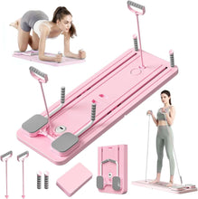 Pilates Board, Pilates Reformer, 5 in 1 Multi-Functional Fitness Board, Suitable for Core Training, Fat Burning, Pilates, with Automatic Rebound Design, Simple Operation, Easy Storage