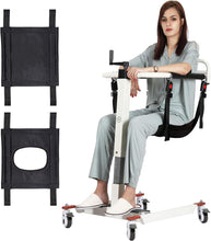 Patient Lift Transfer Chair, Patient Lift for Home Portable car Lift Transfer Lift Wheelchair, Transfer Lift Aid for Elderly/Disabled, Bedside Commode Transport Chair (white)