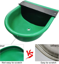 Automatic Livestock Waterer Durable Plastic Bowl Easy-Clean Drain Hole,Horse Trough Self Filling Dog Water Bowl with 2 Float Valve 59 inch Stainless Pipe for Dogs Horses Goats Pigs