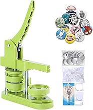 Button Maker Machine 58mm -Installation-Free DIY Photos Pin Badge Button Maker Press Machine Badge Punch Press with Free Badge Parts&Pictures&Circle Cutter (green-58mm)
