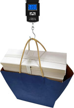 50 Pack Large Blue Paper Gift Bags with Handles, for Retail, Birthdays, Holidays, Bulk Blue Gift Bags, Blue Craft Bags, Blue Paper Bags with Handles, 26x12x32cm, 10.2