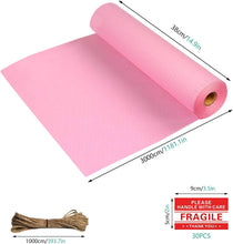 Pink Honeycomb Packaging Paper Roll Pink Bubble Wrap for Packing Paper Pink Honeycomb Packing Paper for Moving Supplies, Cost Saving, for Secure Moving,Pink,14.9