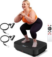 Vibration Plate Exercise Machine Lymphatic Drainage, Portable Full Body Vibration Platform Machine for Weight Loss, Full Body Workout Vibrate Fitness Platform