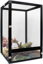 13 Gallon Black Aluminum Screen Cage - Good Enclosure for Chameleons, Geckos Interaction! Reptile Terrarium Front Opening Door, Full View,Airflow,Easy Assembly (46 x 32 x 32cm/18