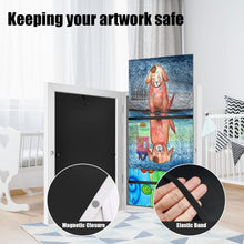 Kids Artwork Frames Changeable High Capacity Front-Opening Display Stores 100 A4 Paintings Multi-Functional Table & Wall Mount Magnetic Easy Access Art Frame for Kids Artwork(White,1Pcs,13 X 9.7inch)