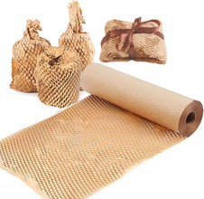 Honeycomb Packing Paper Durable Cushioning Material for Moving Shipping Fragile Items Fully Recyclable Kitchen Packing Supplies for Moving Wrap Packing Material,Brown,14.9x1181