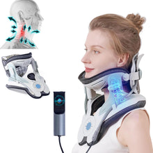 Cervical Neck Traction Devices For Home Use, Adjustable Air Pump Inflatable Cervical Neck Stretcher, Cerviflex Electric Device for Neck Pain & Shoulder Relief, Cervical Traction Device (White)