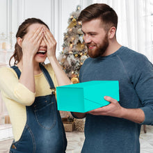 Chic Turquoise for Earrings, Necklaces, and Special Gifts. 2Pcs Bridesmaid Proposal Box, Cute Box, Magnetic Gift Box, Elevate Your Gifting Experience - (Turquoise, 23x15x10cm)