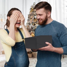 Gift Box with Lid, Collapsible Bridesmaid Proposal Box with Magnetic, Sturdy Storage Box for Birthdays, Weddings, Father's Day, Christmas(Black,31 x 20 x 10,12 x 7.9 x 3.9 inches)